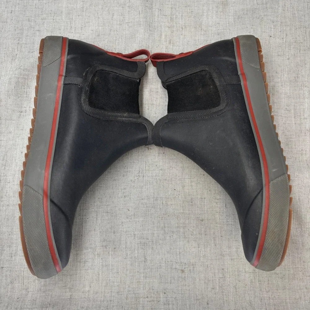 Bogs Kicker Rain II Black Red Waterproof Chelsea Boots Pull On Men's Size 9